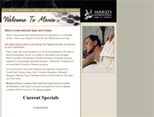 Tablet Screenshot of marios-spa.com
